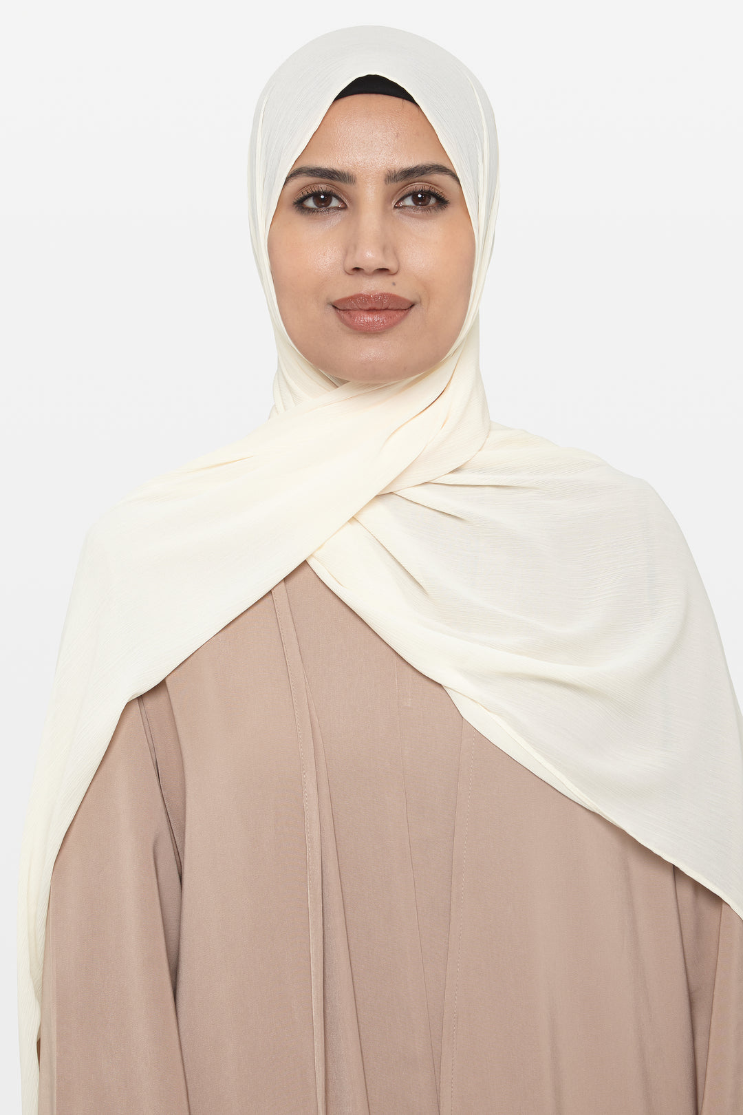 Buttercream Crinkle Soft Crepe Hijab - CAVE