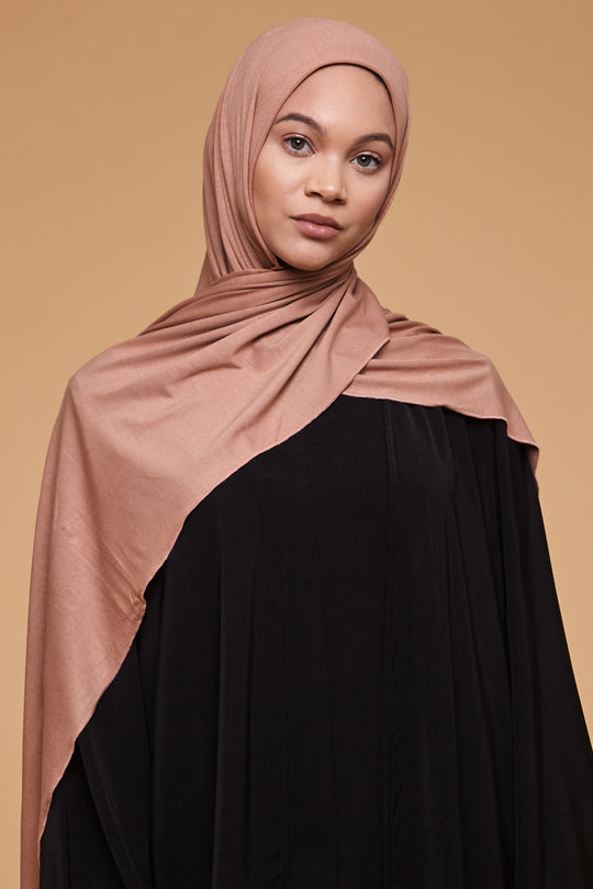Cafe Au Lait Bamboo Jersey Hijab - CAVE