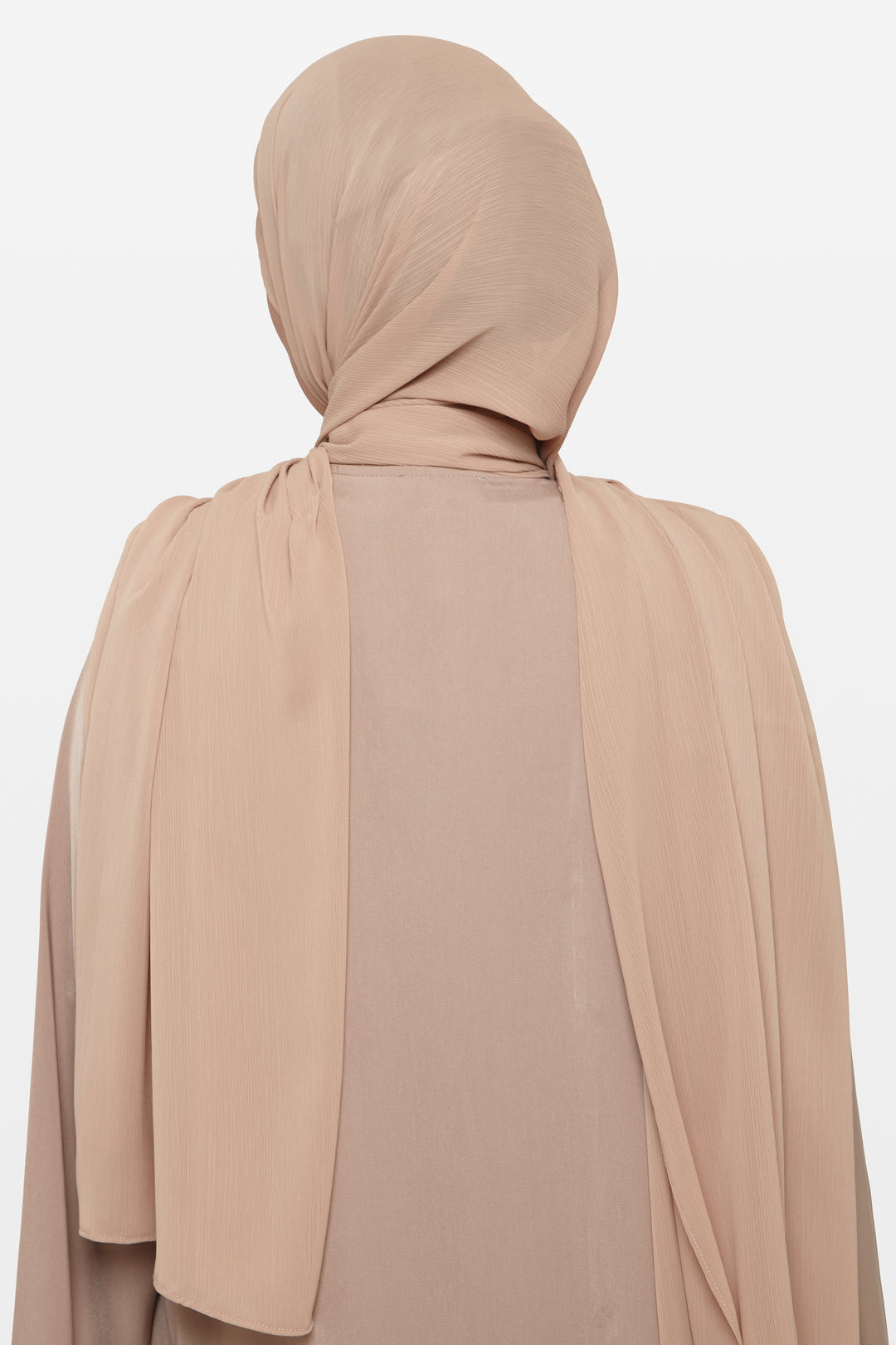 Caramel Brown Crinkle Soft Crepe Hijab - CAVE