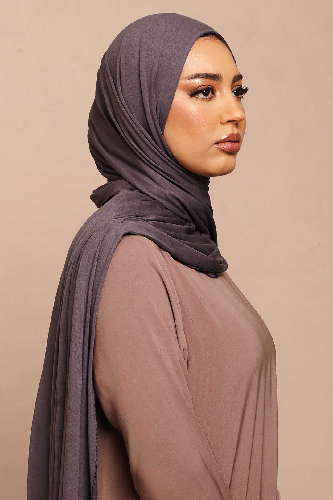 Charcoal Bamboo Jersey Hijab - CAVE