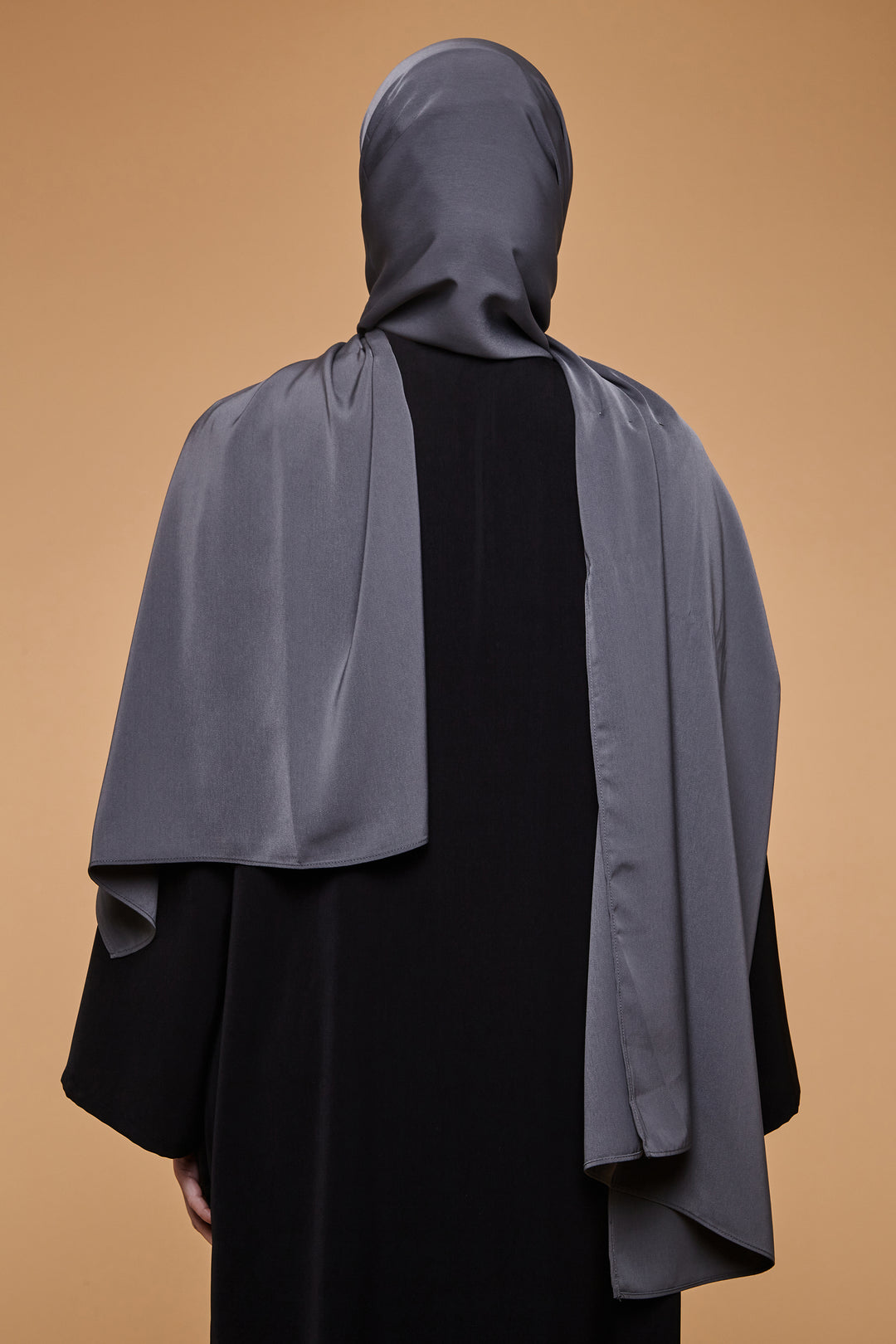 Charcoal Soft Crepe Hijab - CAVE