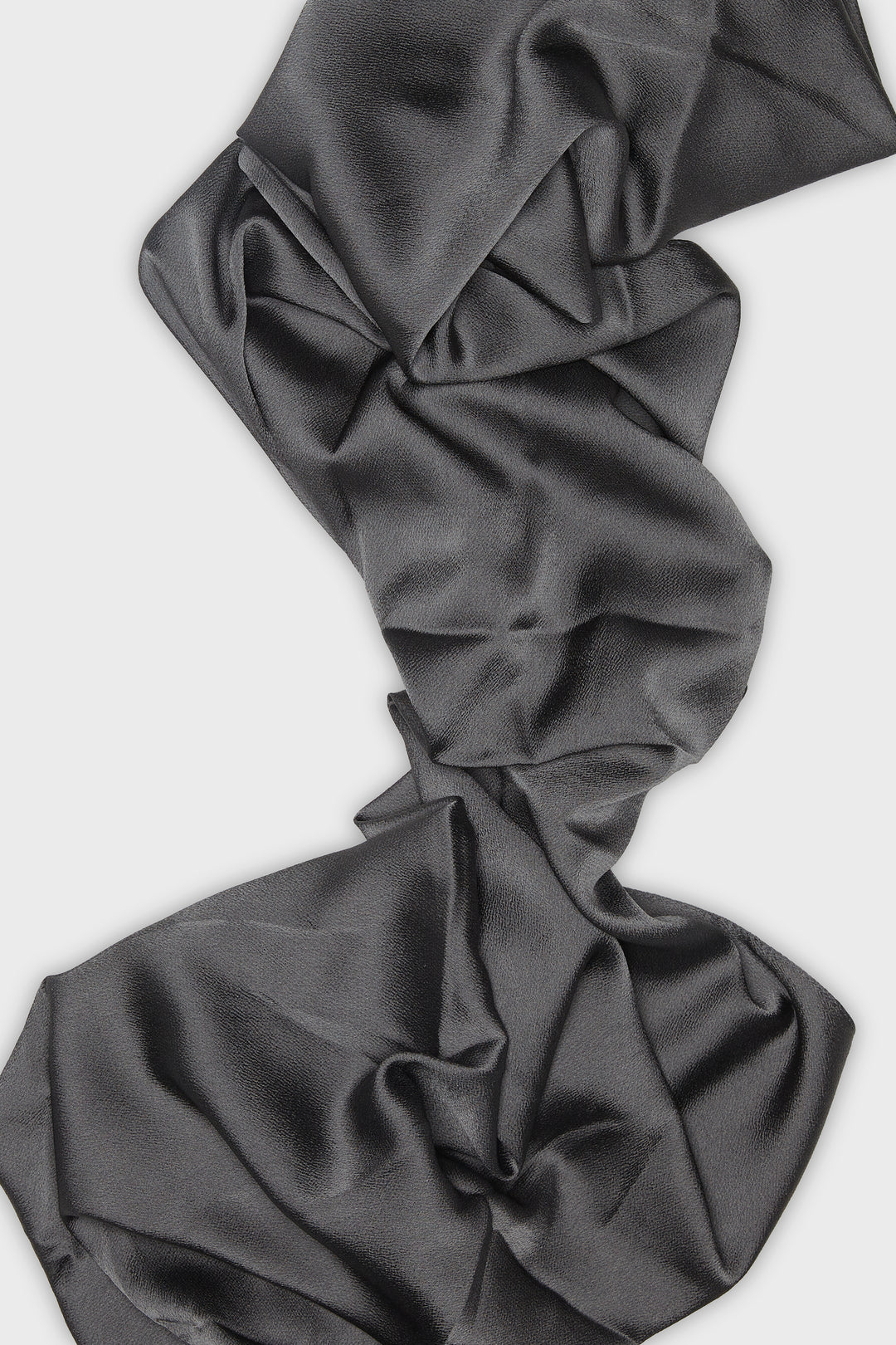 Dark Grey Grain Satin Hijab - CAVE