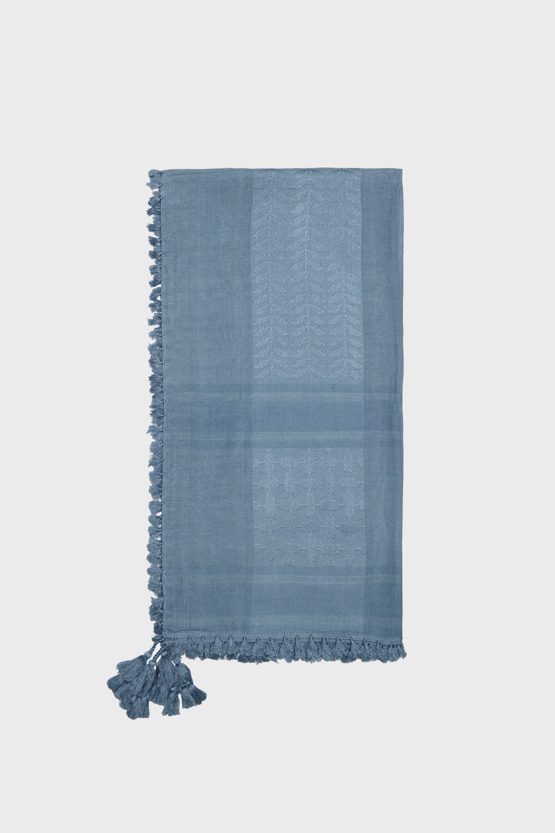 Faded Denim & Blue Shadow Bamboo Keffiyeh Scarf - CAVE