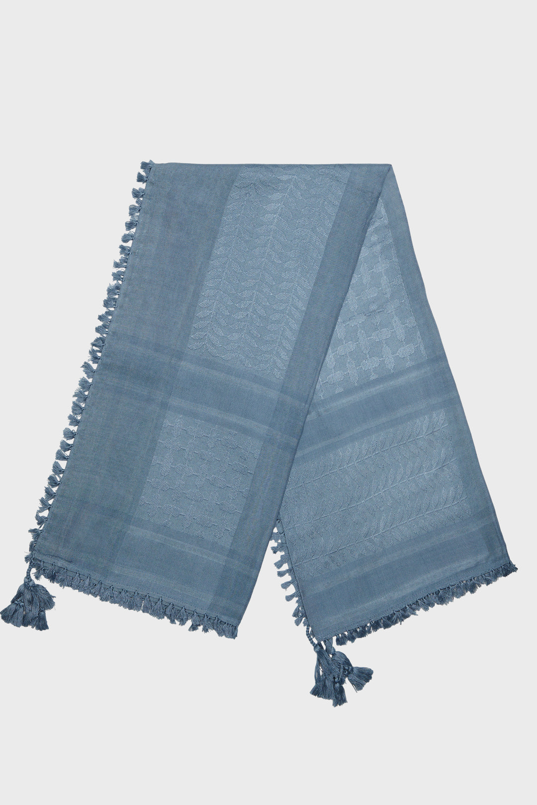 Faded Denim & Blue Shadow Bamboo Keffiyeh Scarf - CAVE