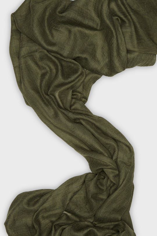 Khaki Cotton & Wool Hijab - CAVE