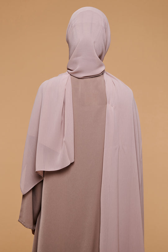Latte Crinkle Soft Crepe Hijab - CAVE