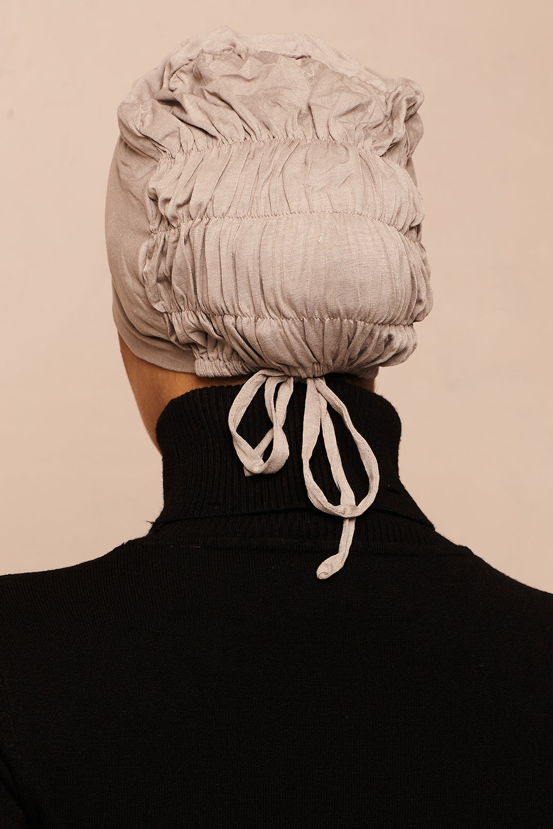 Latte Scrunchie Bamboo Jersey Hijab Cap - CAVE