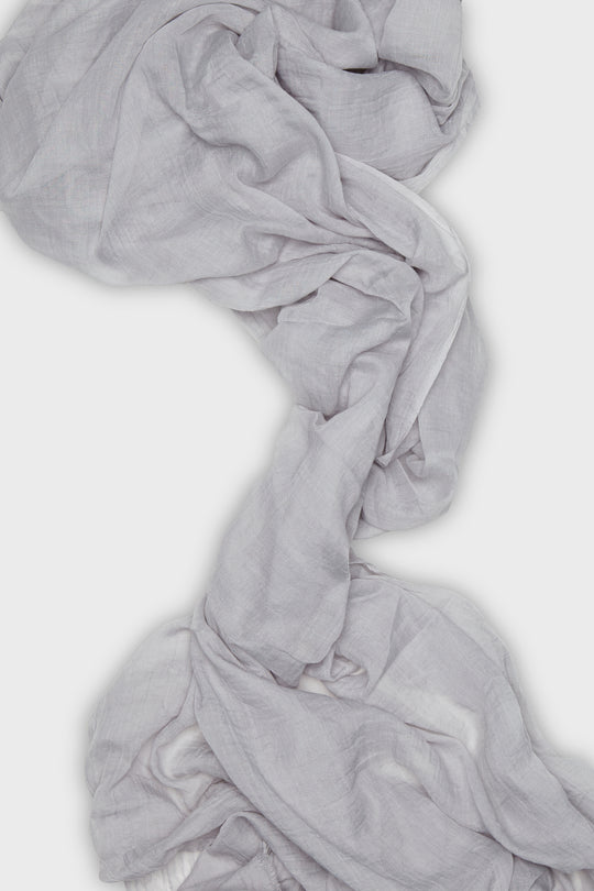 Light Grey Cotton & Silk Hijab - CAVE