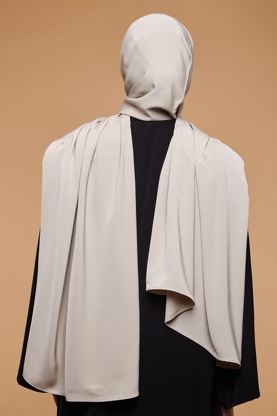 Light Khaki Soft Crepe Hijab - CAVE