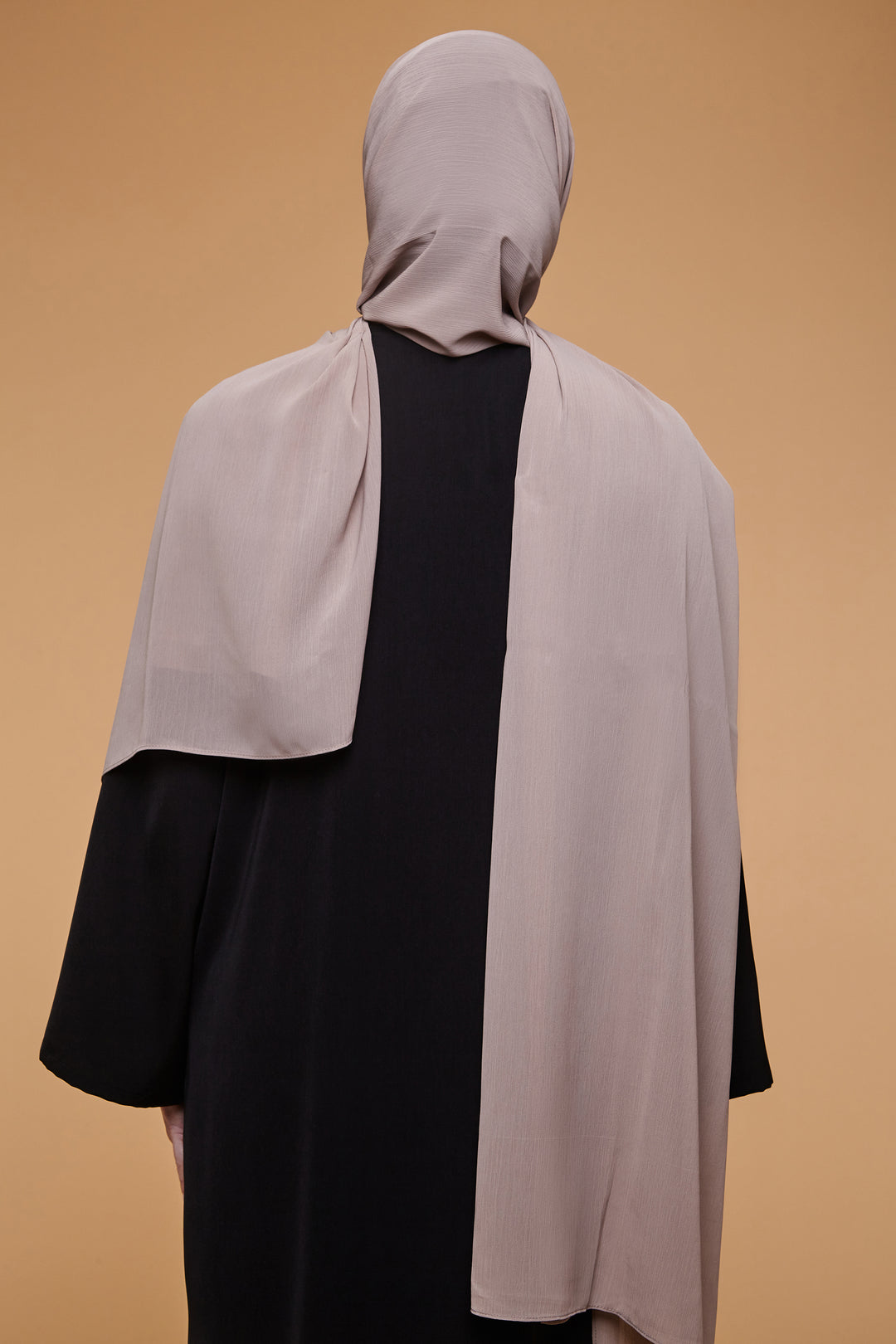 Mocha Meringue Crinkle Soft Crepe Hijab - CAVE