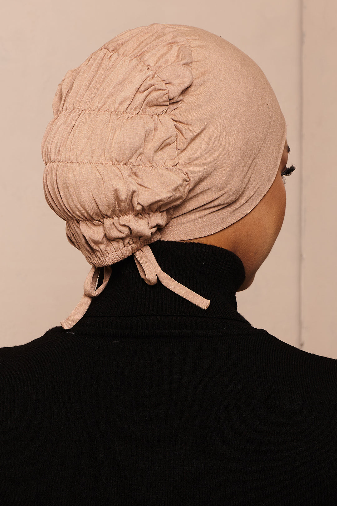 Mocha Meringue Scrunchie Bamboo Jersey Hijab Cap - CAVE