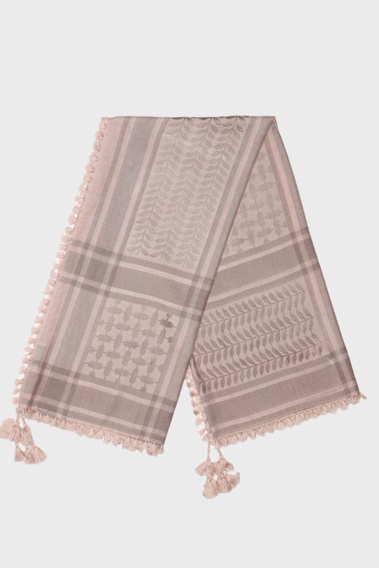 Mocha & Rose Bamboo Keffiyeh Scarf - CAVE