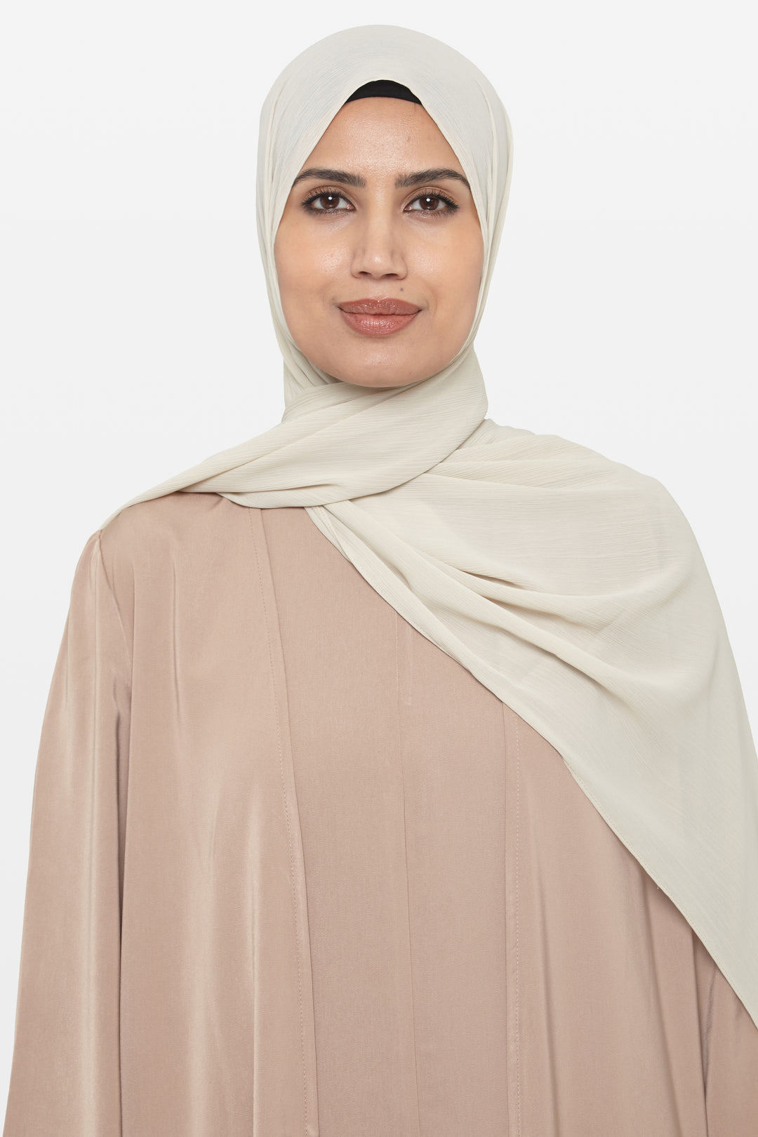 Moon Grey Crinkle Soft Crepe Hijab - CAVE