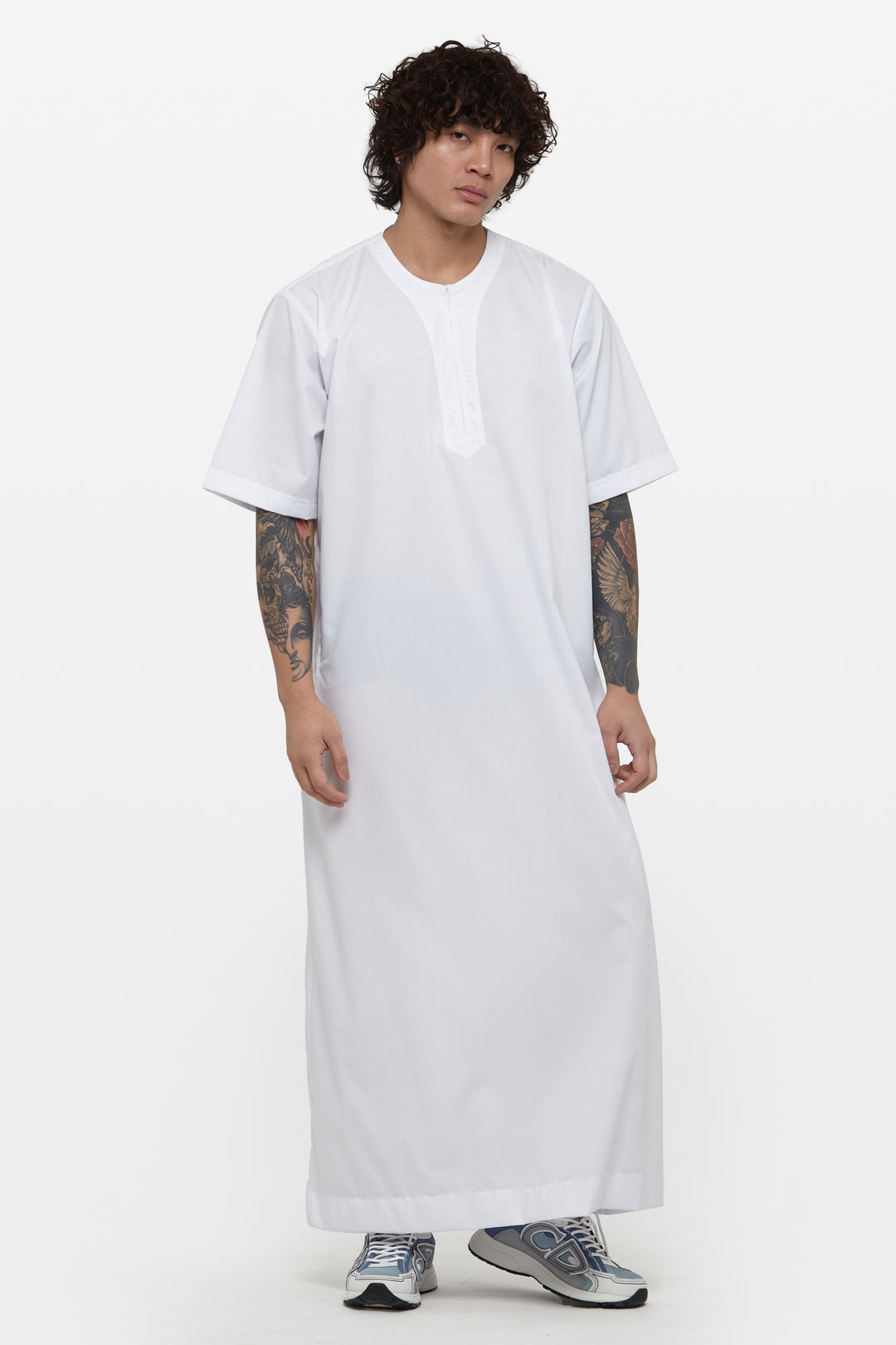 Off White Short Sleeve Thobe - CAVE