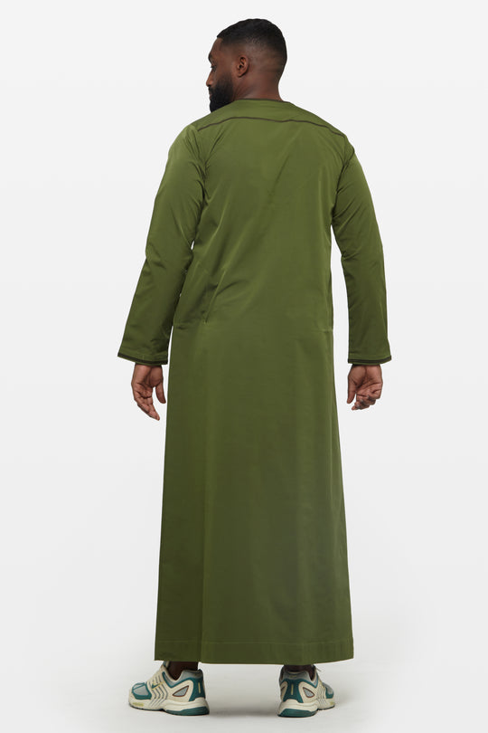 Olive Green Omani Thobe - CAVE