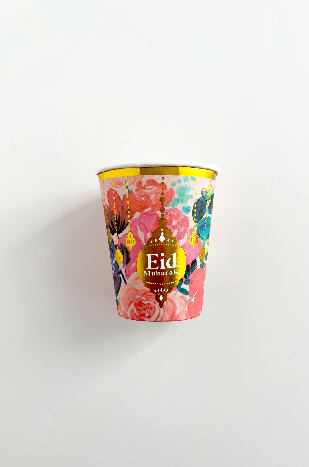 Eid Party Tableware Set - Floral Pink & Gold