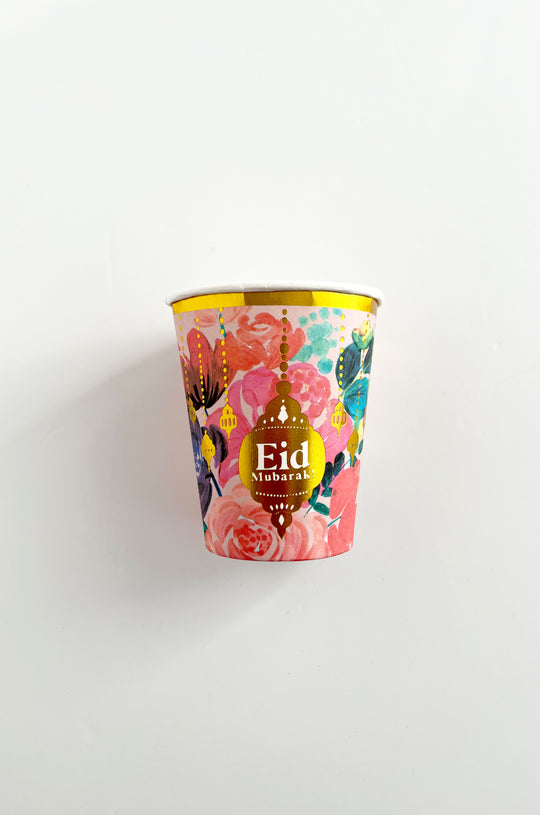Eid Party Tableware Set - Floral Pink & Gold