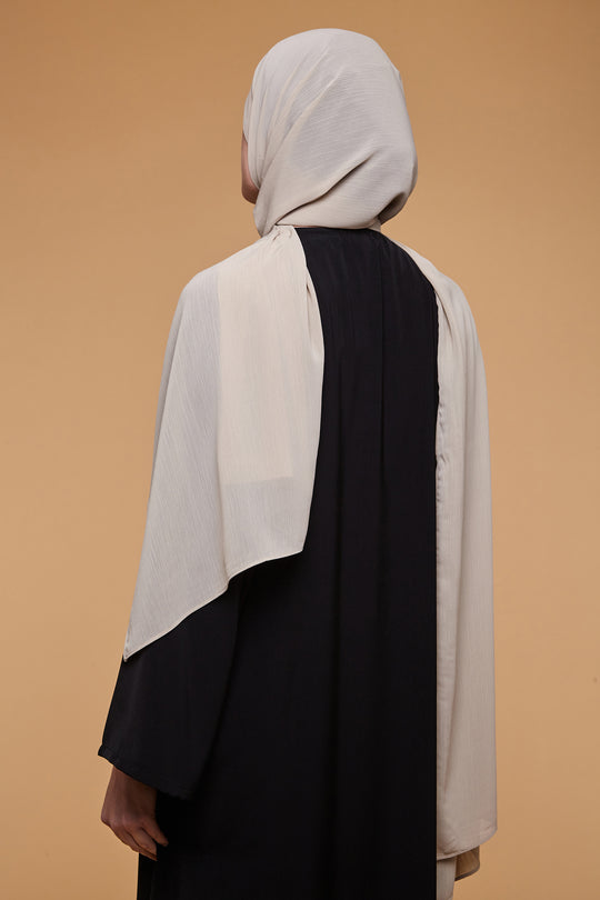 Plaza Taupe Crinkle Soft Crepe Hijab - CAVE