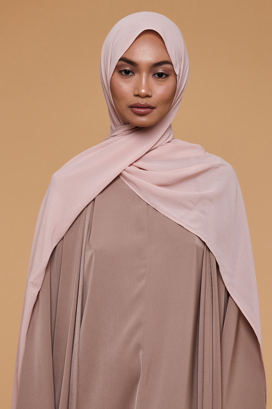 Rose Smoke Crinkle Soft Crepe Hijab - CAVE