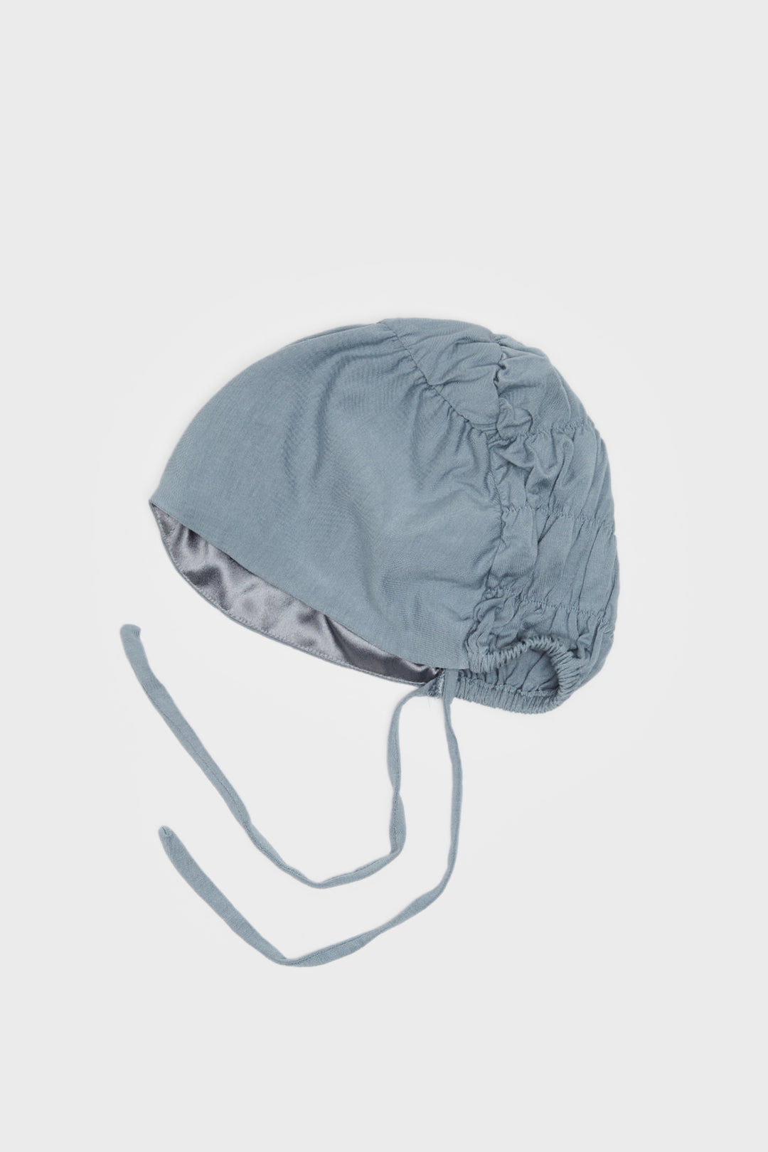 Satin-Blend Blue Blizzard Scrunchie Hijab Cap - CAVE