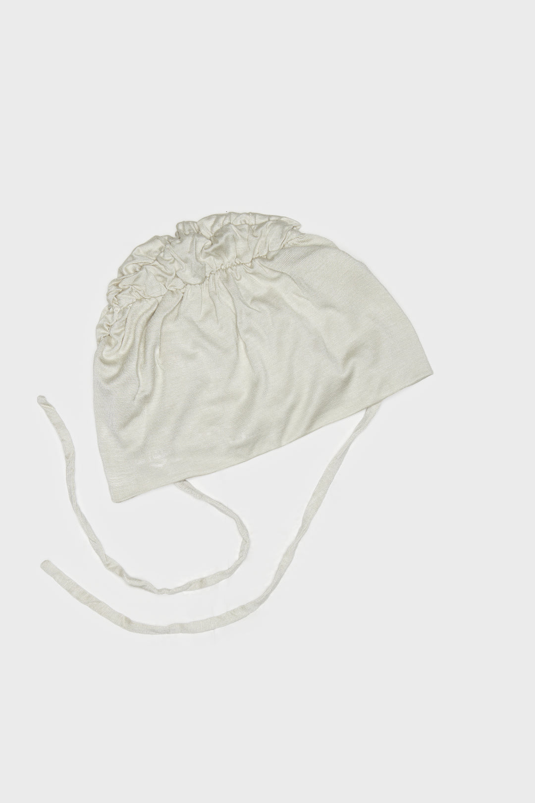Satin-Blend Foggy Grey Scrunchie Bamboo Jersey Hijab Cap - CAVE