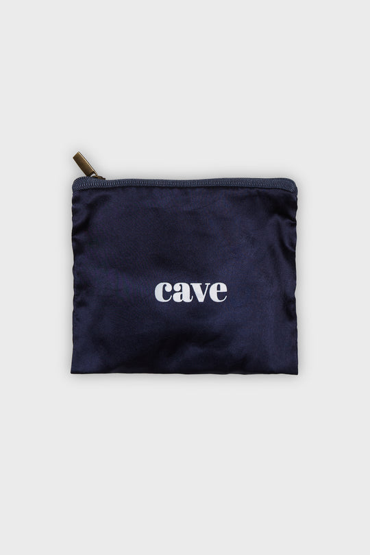 Satin-Blend Maritime Blue Scrunchie Bamboo Jersey Hijab Cap - CAVE