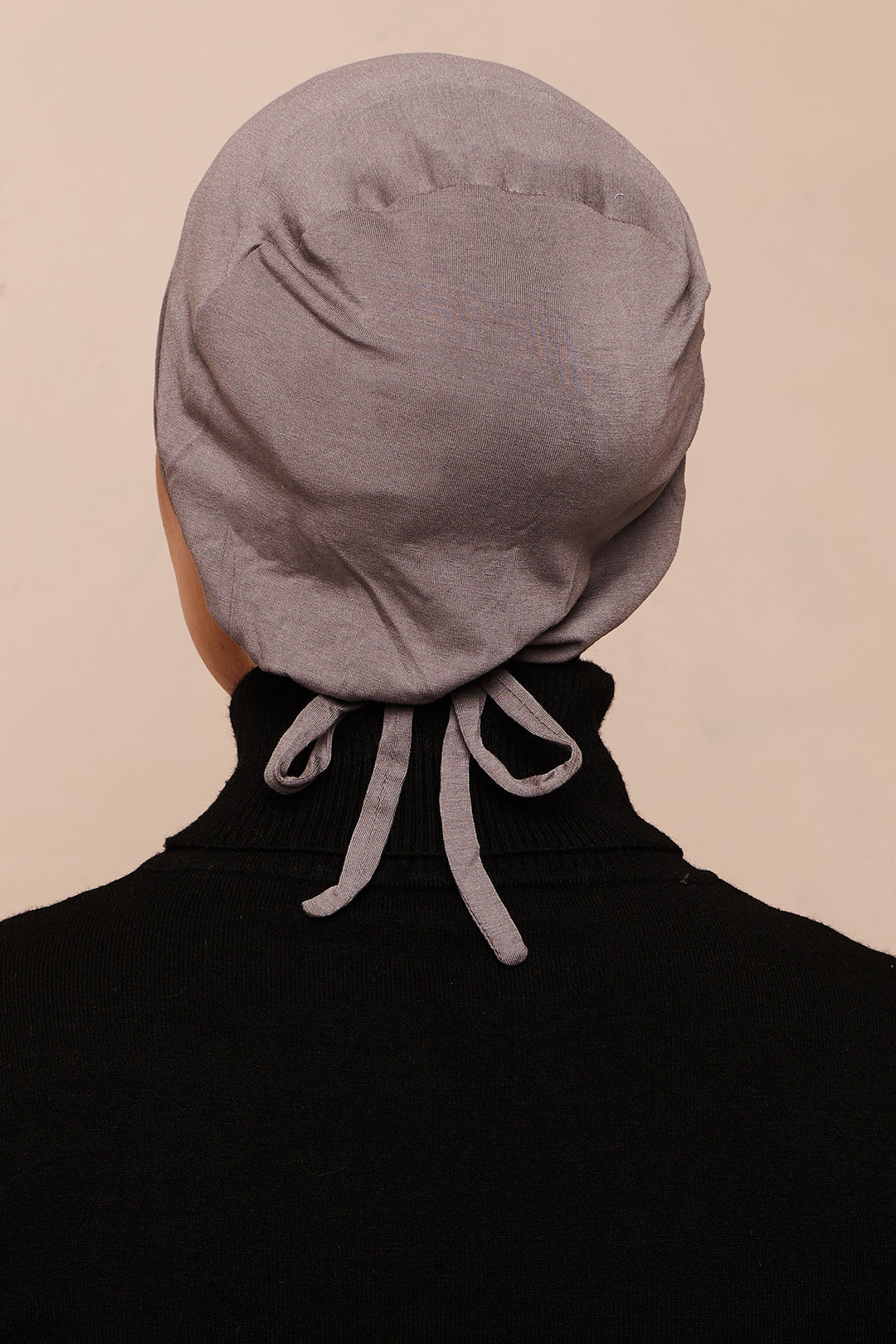 Shadow Charcoal Bamboo Jersey Hijab Cap - CAVE