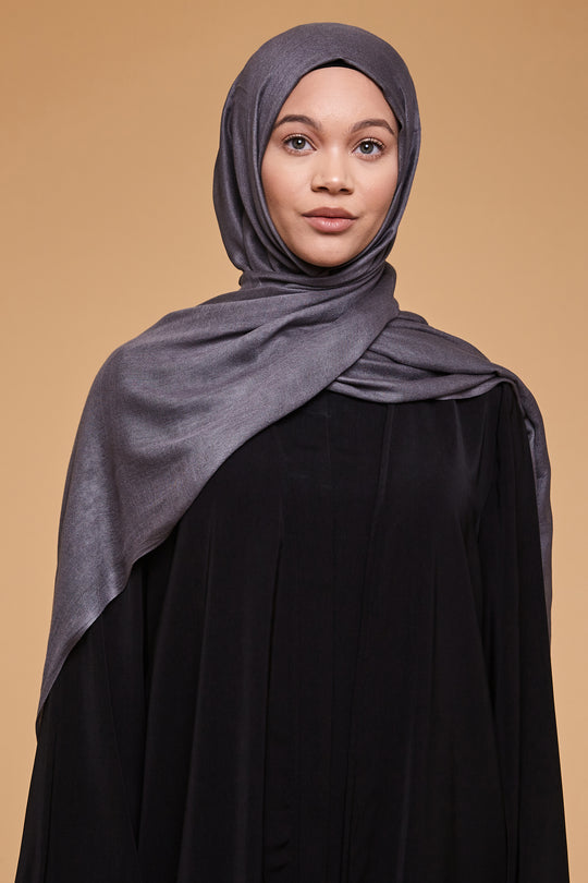 Modal Linzing Shadow Charcoal Lenzing Modal Hijab – CAVE
