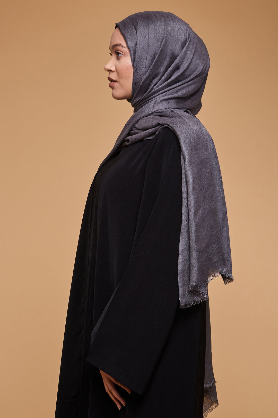 Modal Linzing Shadow Charcoal Lenzing Modal Hijab – CAVE