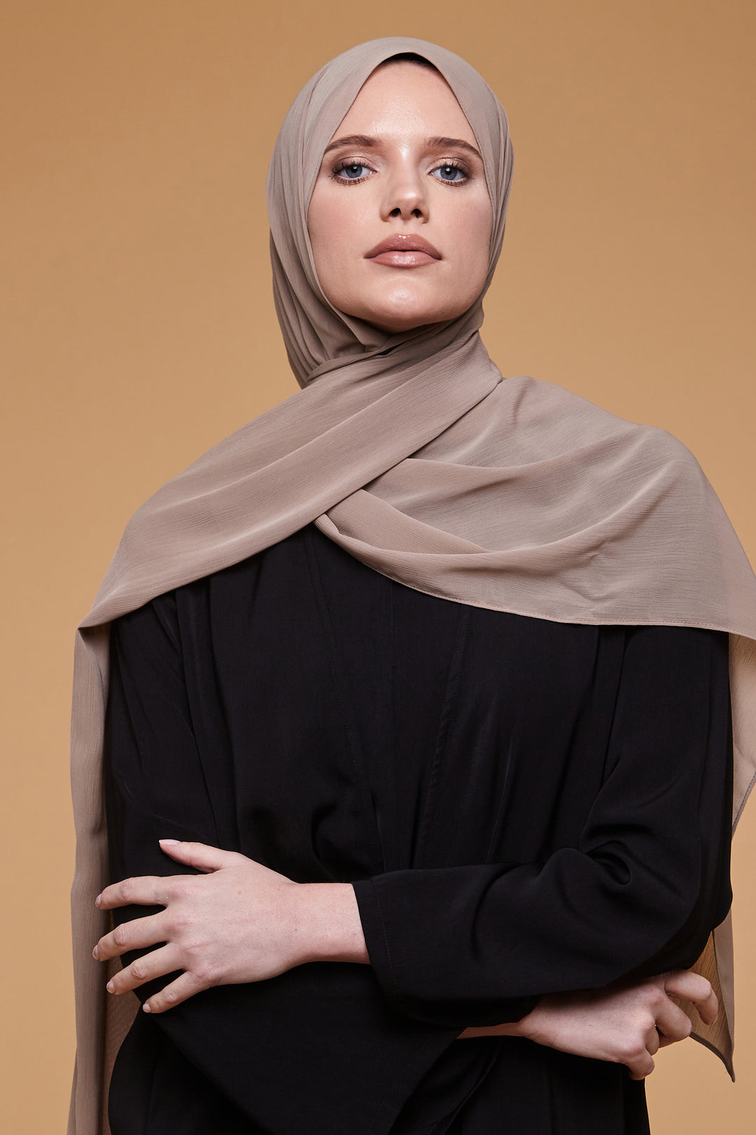 Silver Mink Crinkle Soft Crepe Hijab - CAVE