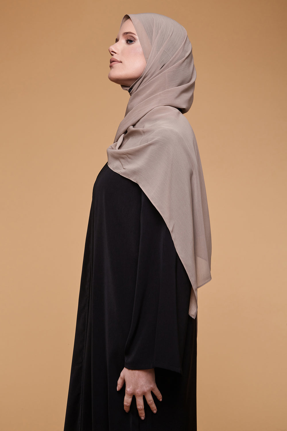 Silver Mink Crinkle Soft Crepe Hijab - CAVE