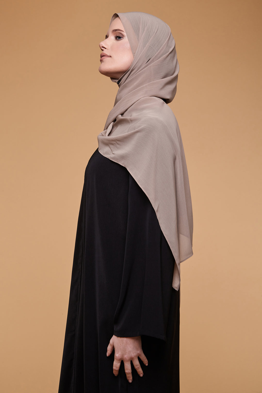 Silver Mink Crinkle Soft Crepe Hijab - CAVE