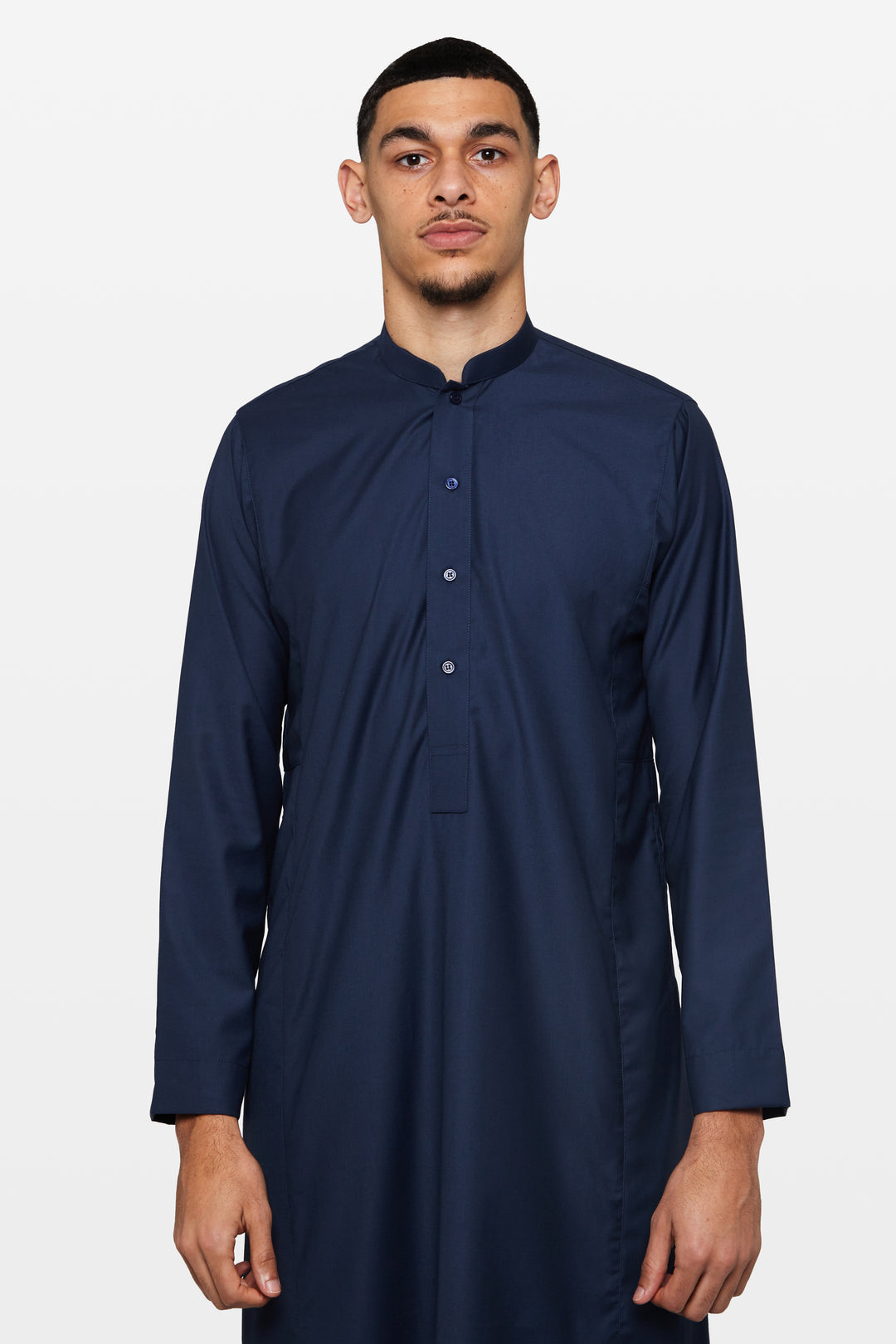 Space Navy Classic Saudi Collar Thobe - CAVE