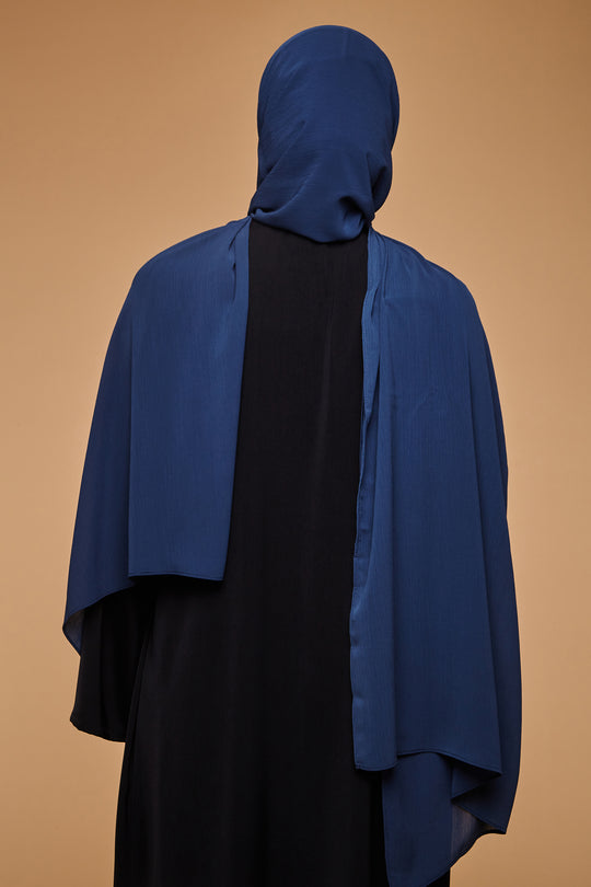 Space Navy Crinkle Soft Crepe Hijab - CAVE