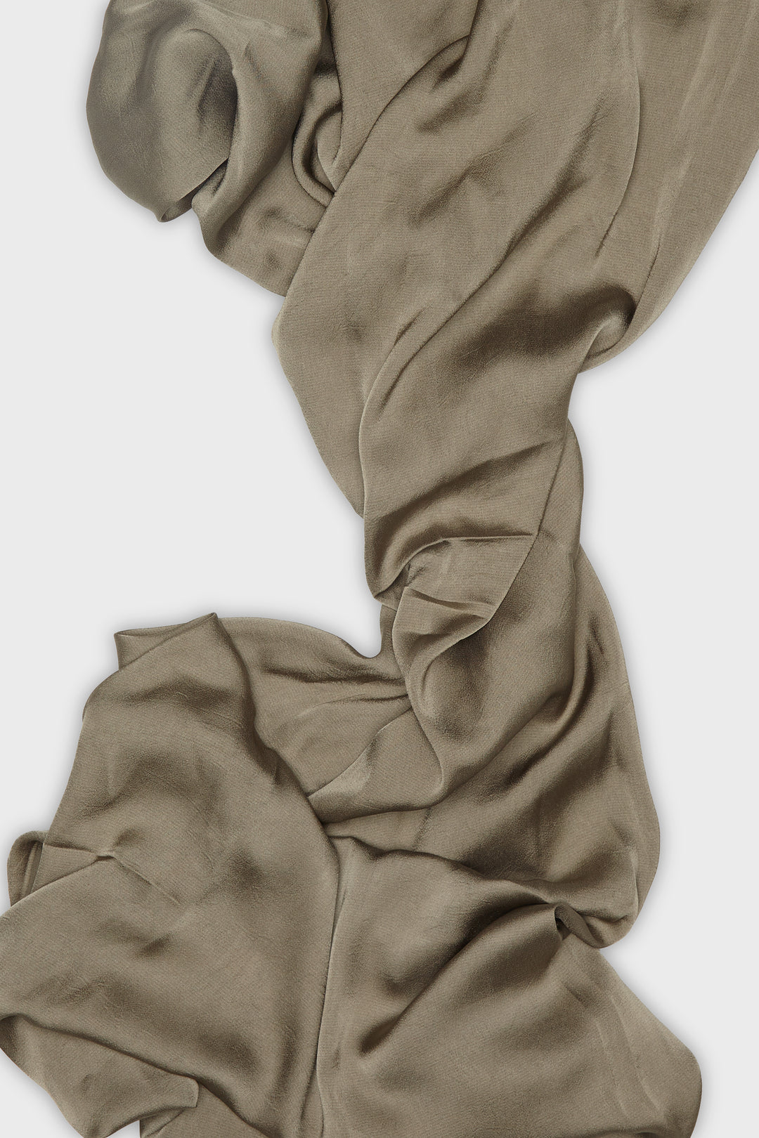 Taupe Grain Satin Hijab - CAVE
