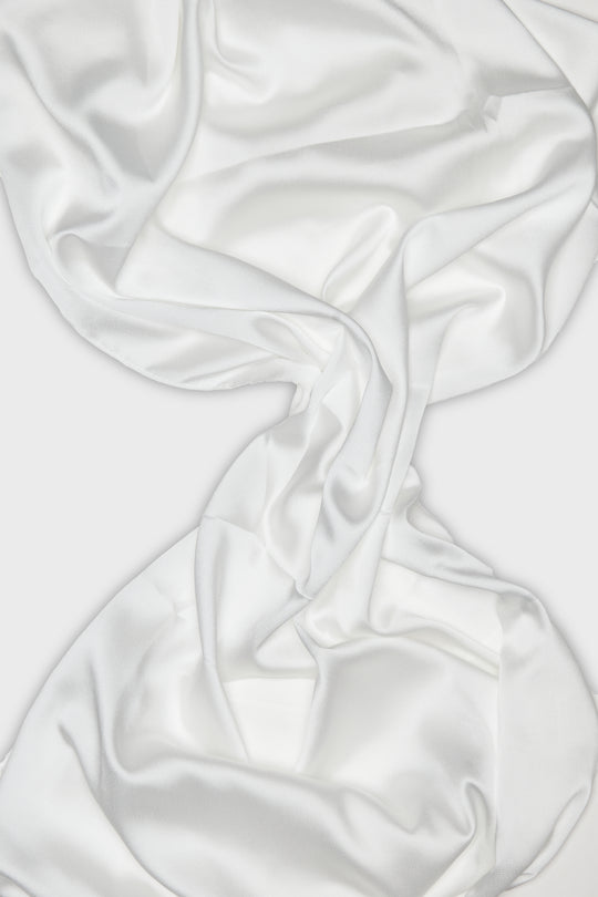 White Grain Satin Hijab - CAVE