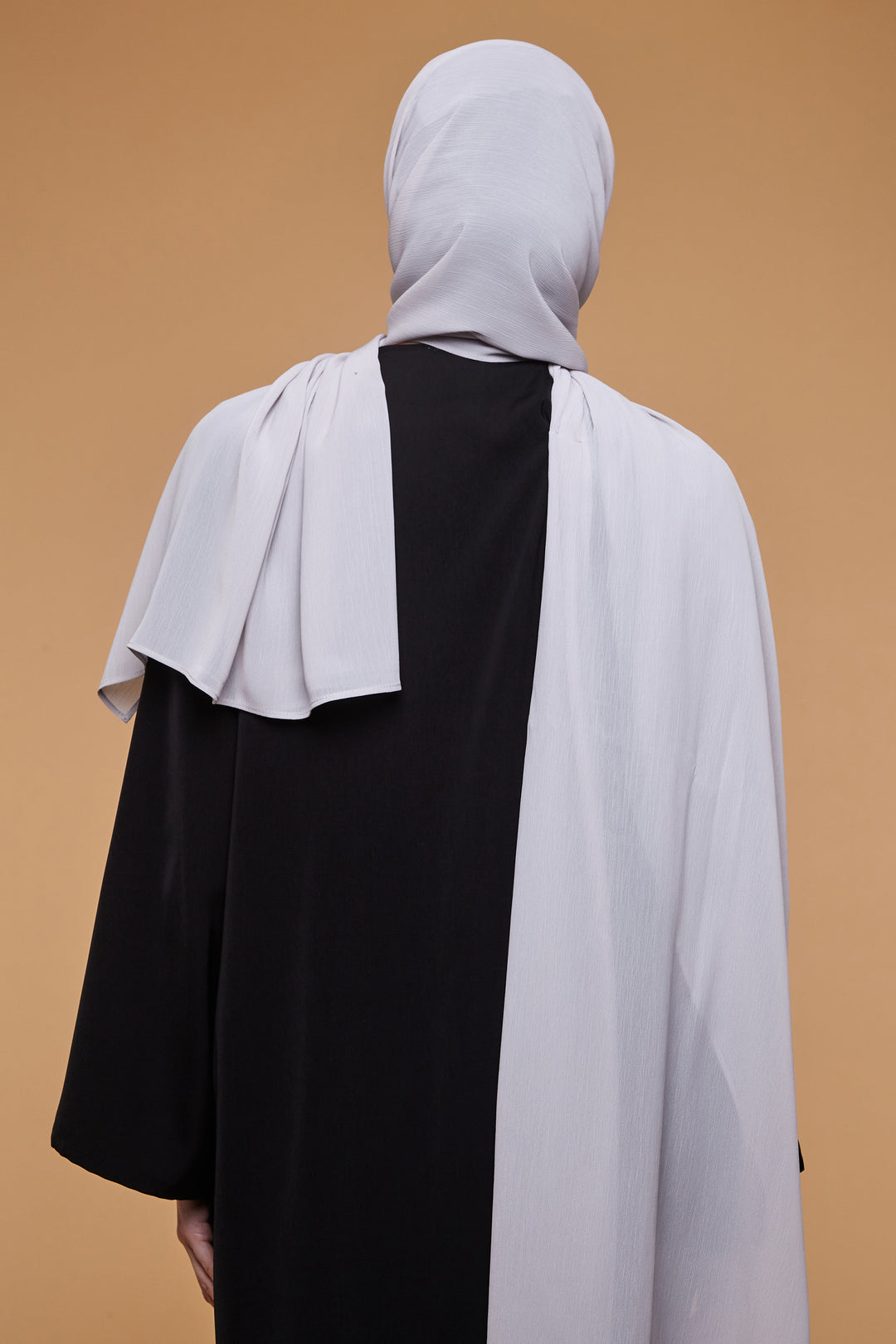 Wind Grey Crinkle Soft Crepe Hijab - CAVE