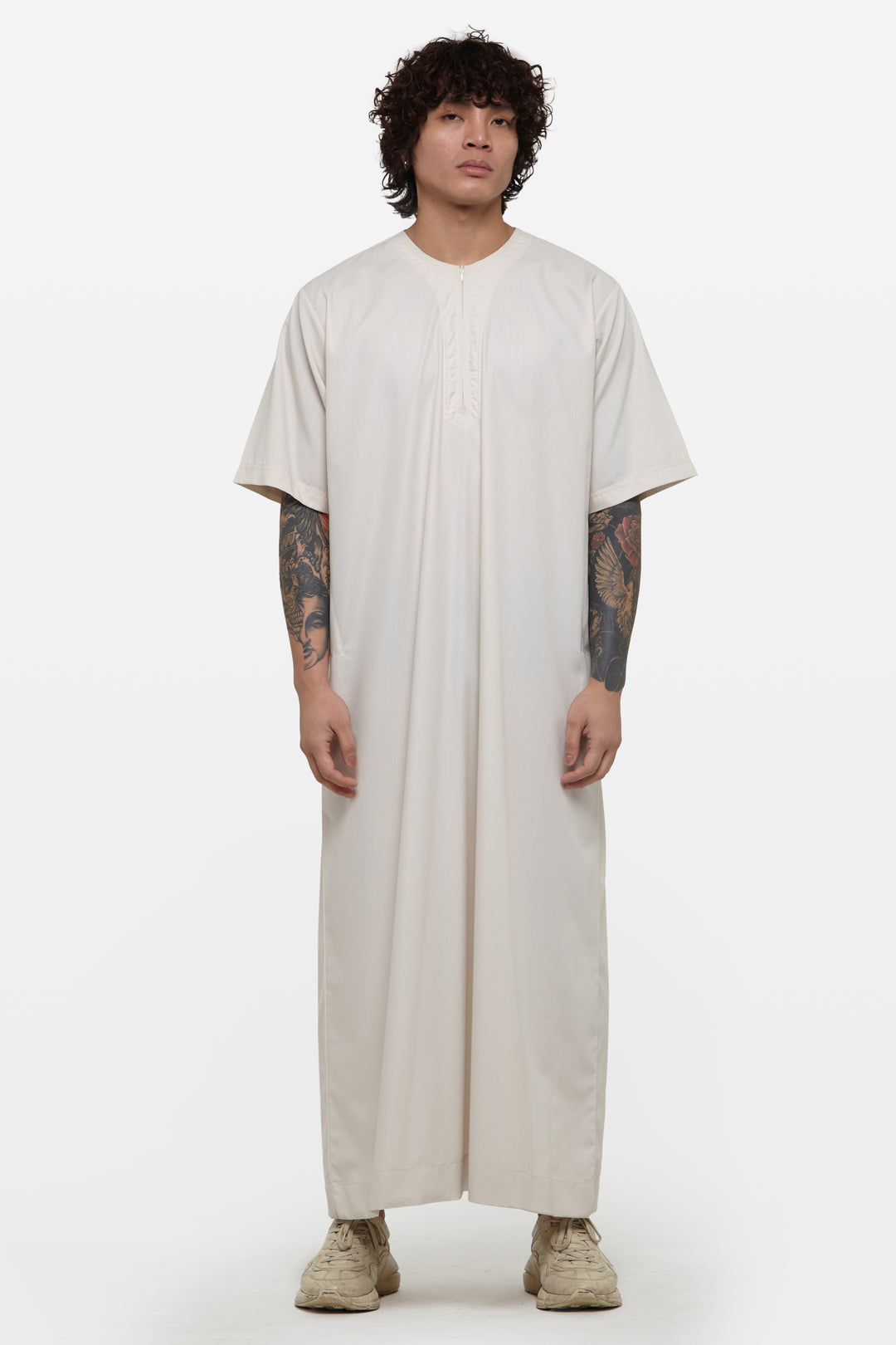 Wind Grey Short Sleeve Thobe - CAVE