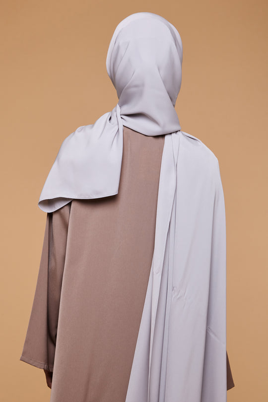 Wind Grey Soft Crepe Hijab - CAVE