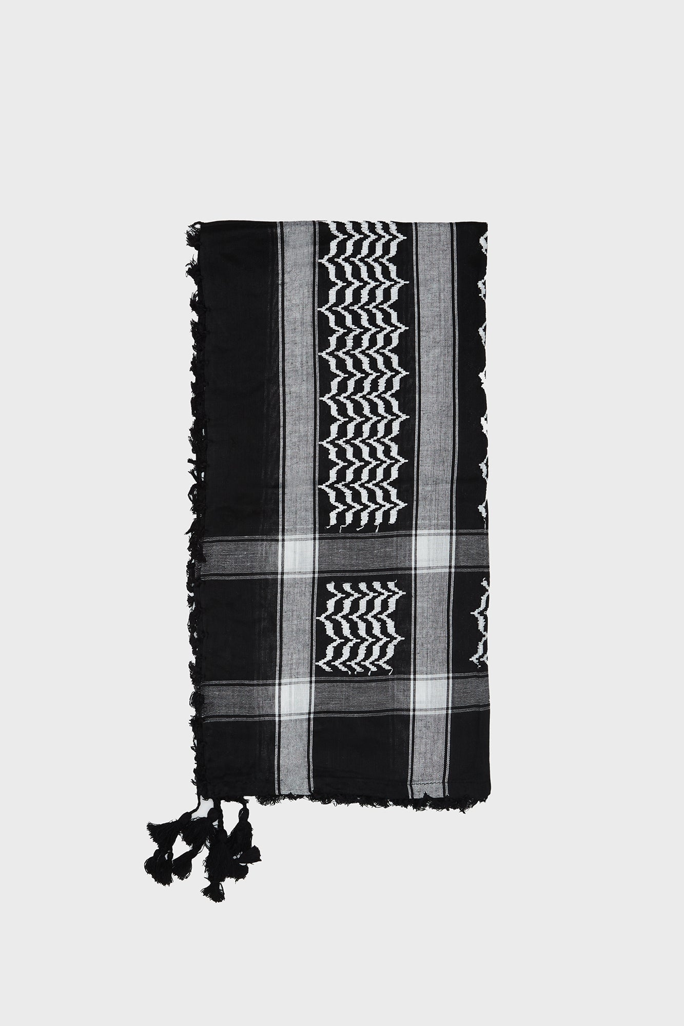 All Black & White Keffiyeh Scarf - CAVE