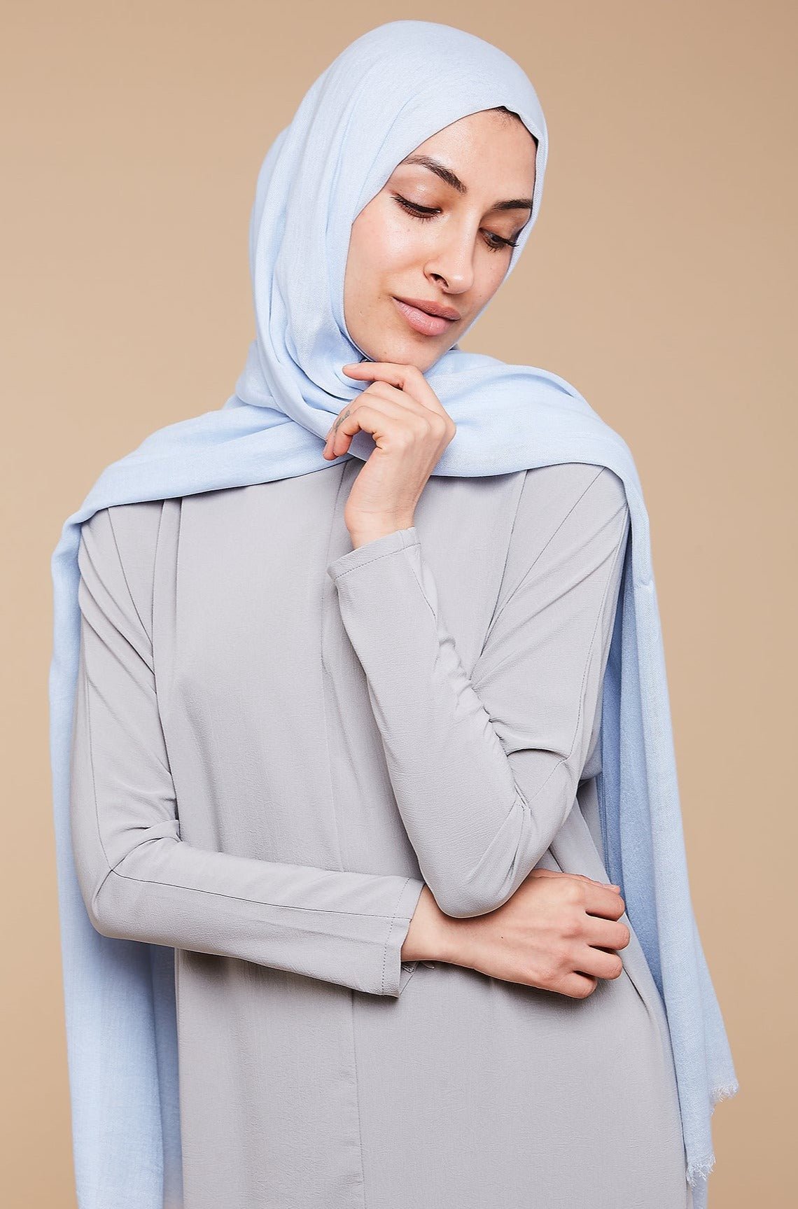Baby Blue Lenzing Modal Hijab - CAVE