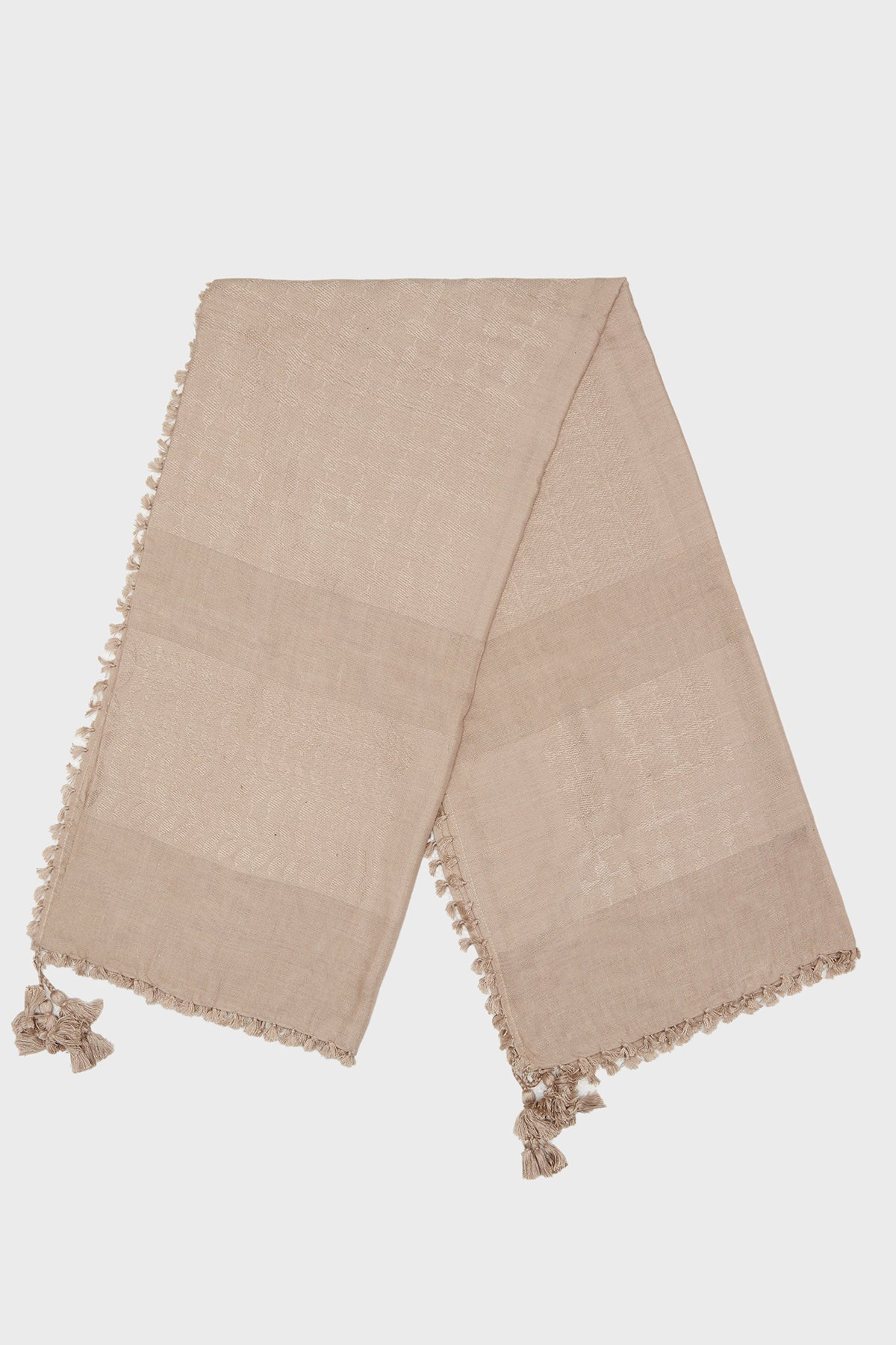 Beige Bamboo Keffiyeh Scarf - CAVE