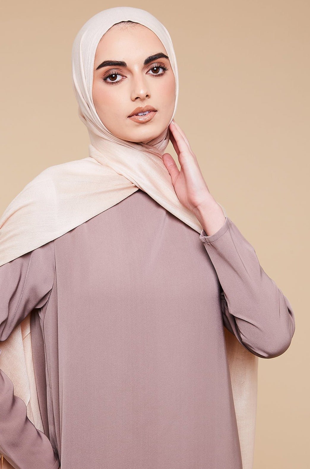 Beige Cotton & Wool Hijab - CAVE