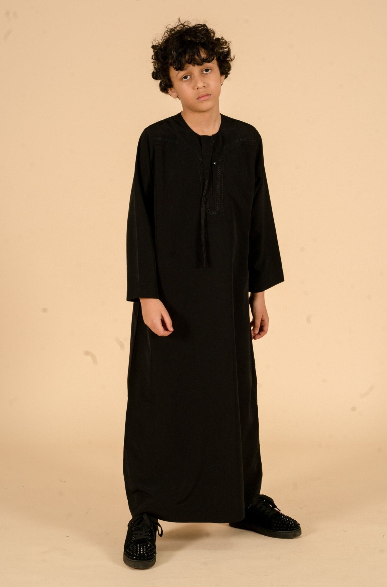 Black Classic Omani Kids Thobe - CAVE