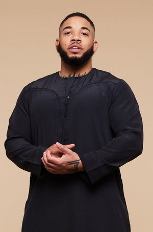 Black Classic Omani Thobe - CAVE