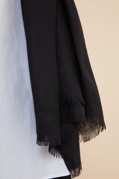 Black Cotton & Wool Hijab - CAVE