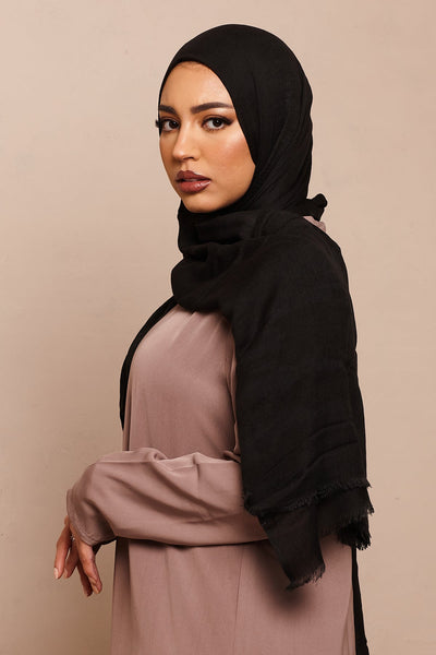 Black Lenzing Modal Hijab - CAVE