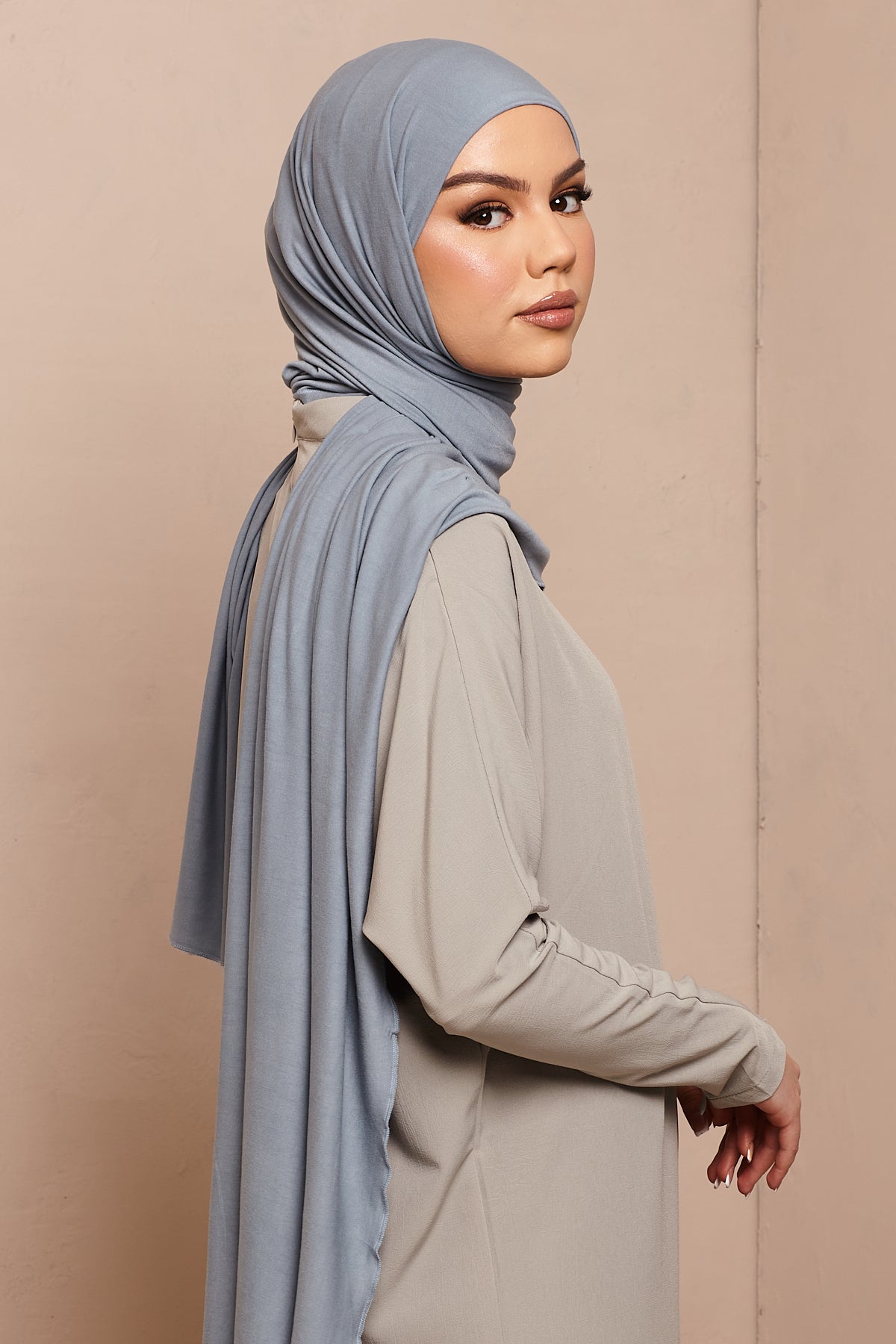 Blue Blizzard Bamboo Jersey Hijab - CAVE