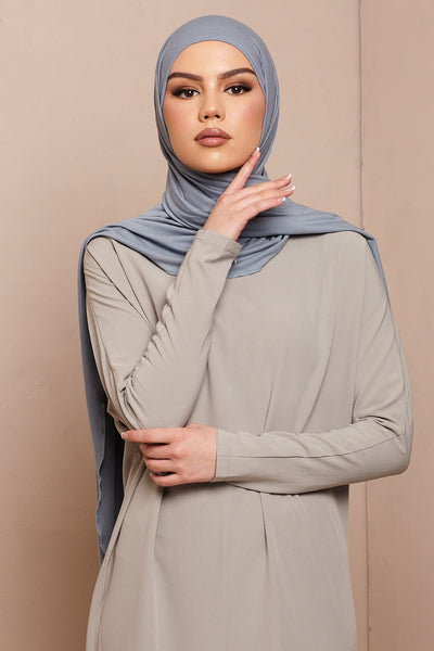 Blue Blizzard Bamboo Jersey Hijab - CAVE
