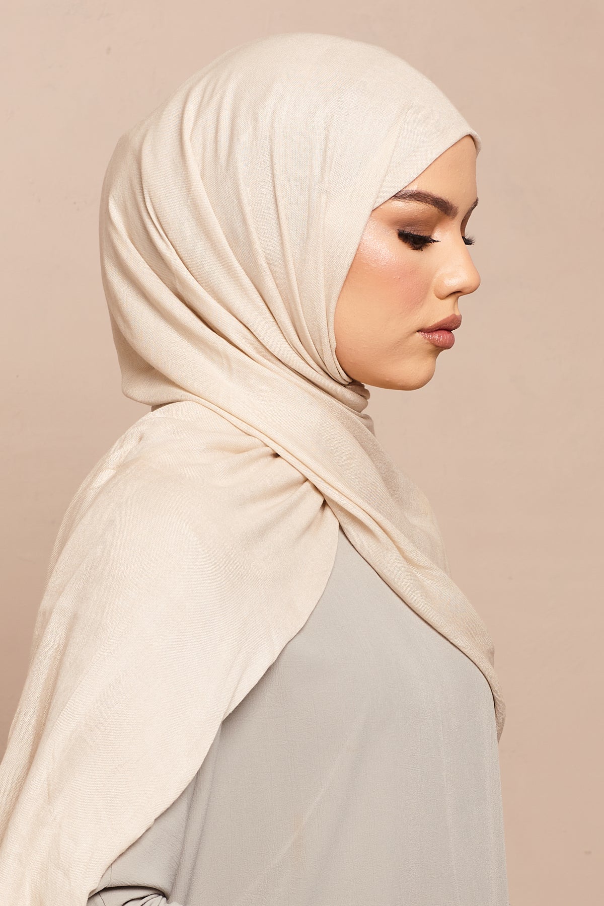 Bone White Lenzing Modal Hijab - CAVE